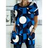 Summer Printed Short-sleeved T-shirt with Pockets