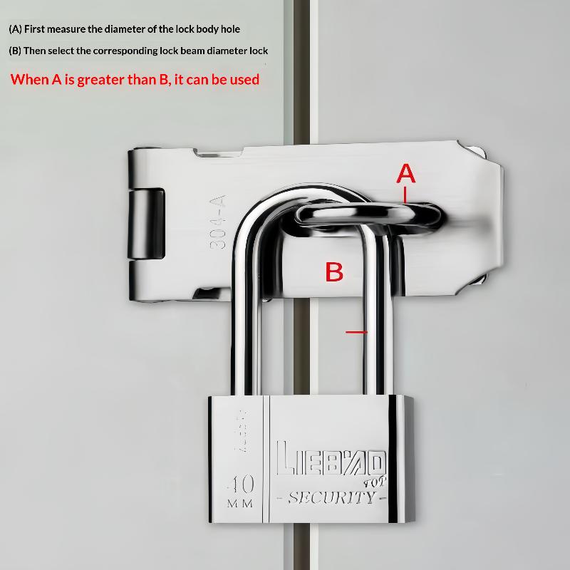 1 Pcs High Security Stainless Steel Keyed Alike Padlocks Cut Resistant Shackle For Gates Lockers Warehouse