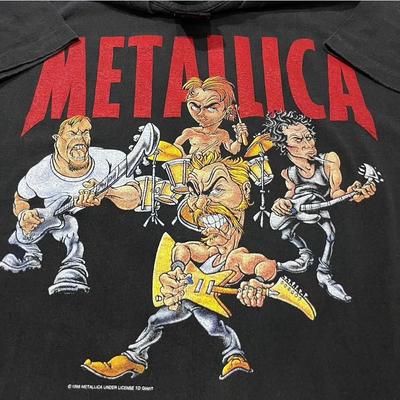 Vintage 1996 Metallica Cartoon North America Tour L Single Stitch Shirt REPRINT
