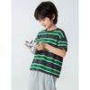 Children's Striped Short-Sleeve T-Shirt for Older Kids, European and American Style, Summer Korean Version, Loose Fit for Boys and Girls