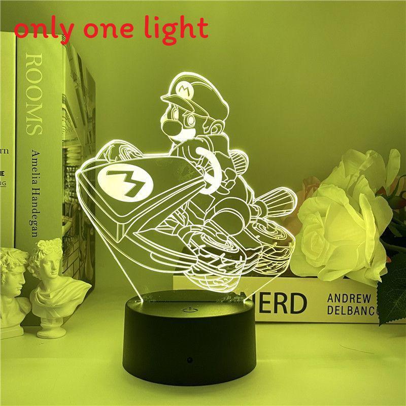 Super Mario Usb Night Light With Color Changing Led For Gaming Room Decor