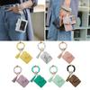 Pu Leather Tassel Circle for Key Chain Women Wristlet Keychain
