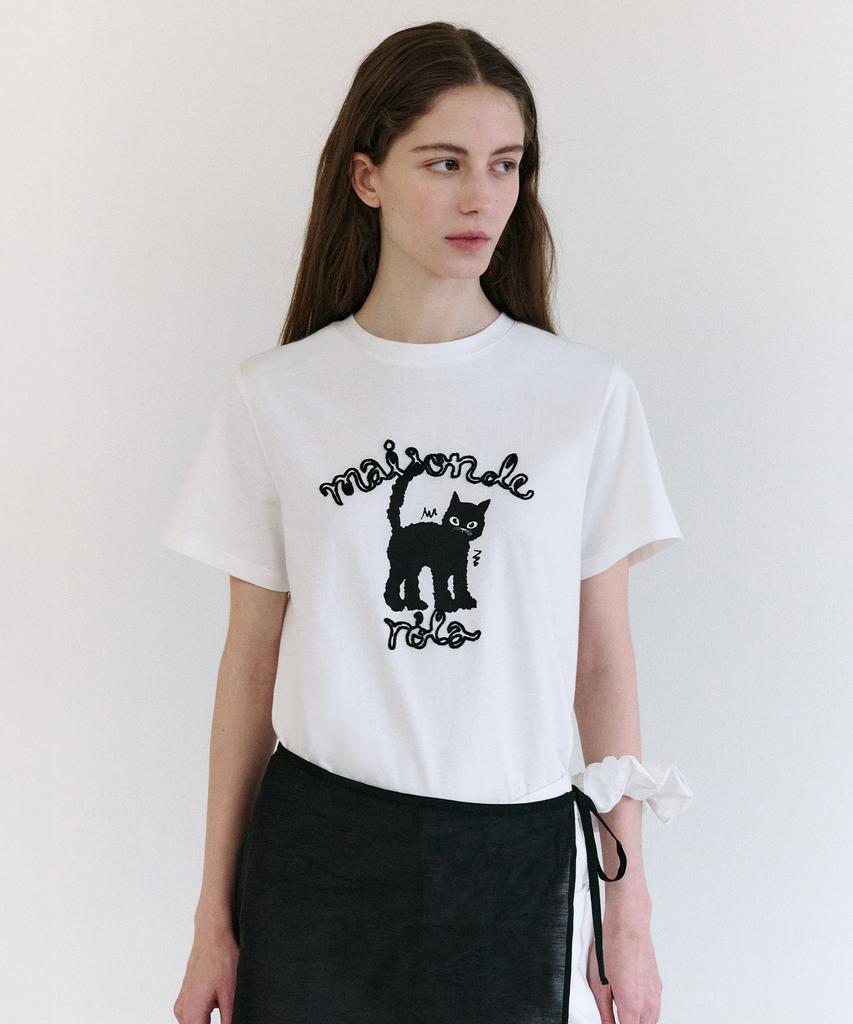 ROLAROLA Maison Rola Cat Friends T-Shirt White