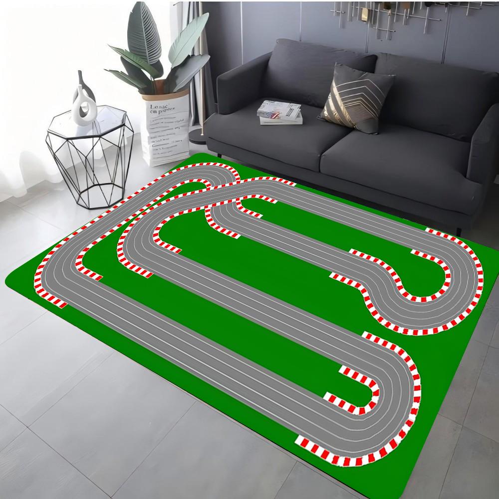Interactive City Highway Road Rug Kids Car Toy Mat Non Slip Living Room Decor Sofa Rug Bedroom Educational Floor Carpet Playmat
