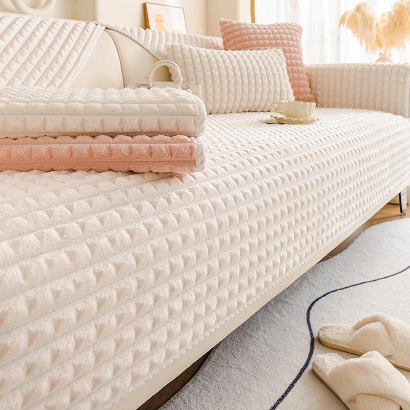 Facecloth Sofa Cushion Winter Thickened Plush Simple Modern Sitting Cushion Non-slip Sofa Cover Cover Cloth Towel