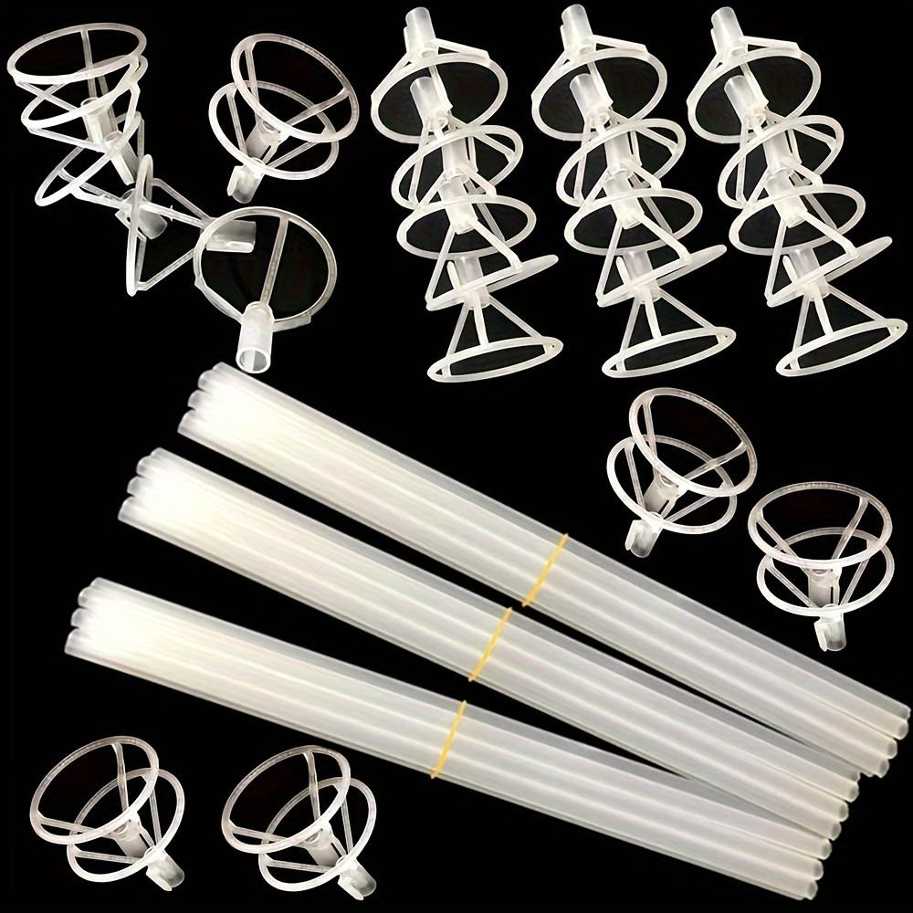 50 Pezzi Supporto Trasparente per Bastoncino Palloncino Bobo con Tazza - Perfetto per Matrimonio, San Valentino, Festa e Decorazione Eventi