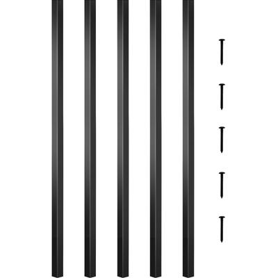 Dekbalusters, Pak van 101 Metalen Dekspindels, 26"x0,75" Trapleuning Baluster Met Schroeven