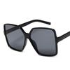 Gafas de sol cuadradas negras de gran tamaño para mujer, gafas de sol coloridas con montura grande, gafas de espejo para mujer, gafas unisex con degradado, gafas de sol estilo hip hop