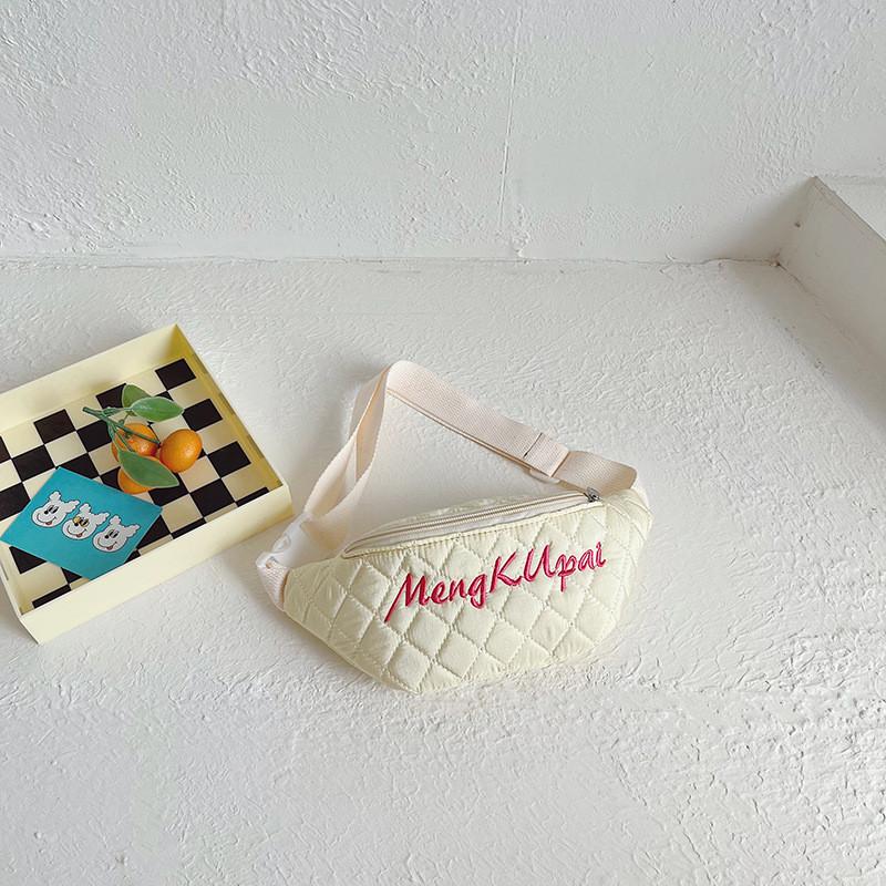 Trendy And Stylish Kids Canvas Waist Bag For Boys And Girls With Alphabet Design In Modern Colors