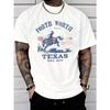 Men'S T-Shirt,Cowboy Riding Horse Graphic Design Perfect for Casual Wear In Spring And Summer Ideal for Outdoor Adventures And Everyday Outings