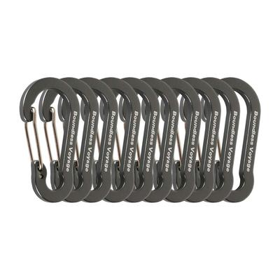 Grenzenloses Abenteuer Karabiner mit Aufbewahrungstasche Packung von (Grau, 10)