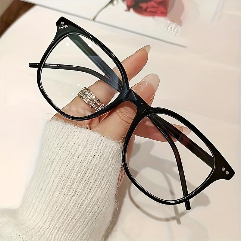 Square Frame Clear Lens Glasses Minimalist Fashion Decorative Glasses Computer Spectacles For Women Men