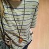 Women's Gray Green Striped T-shirt Female Round Neck Loose Short Sleeved Blouse Summer New Korean Version Versatile Top