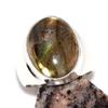 Man'S Fiery Labradorite Fine Finish 925 Silver Plated Ring US 10 Trendy Y7h08