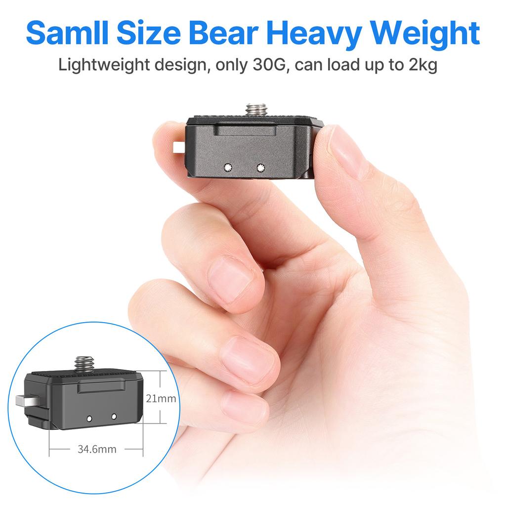 Aluminum Quick Release Mount Adapter Base with Mount Plate Magnetic Action Camera Mount Universal 1 4 Inch Interface