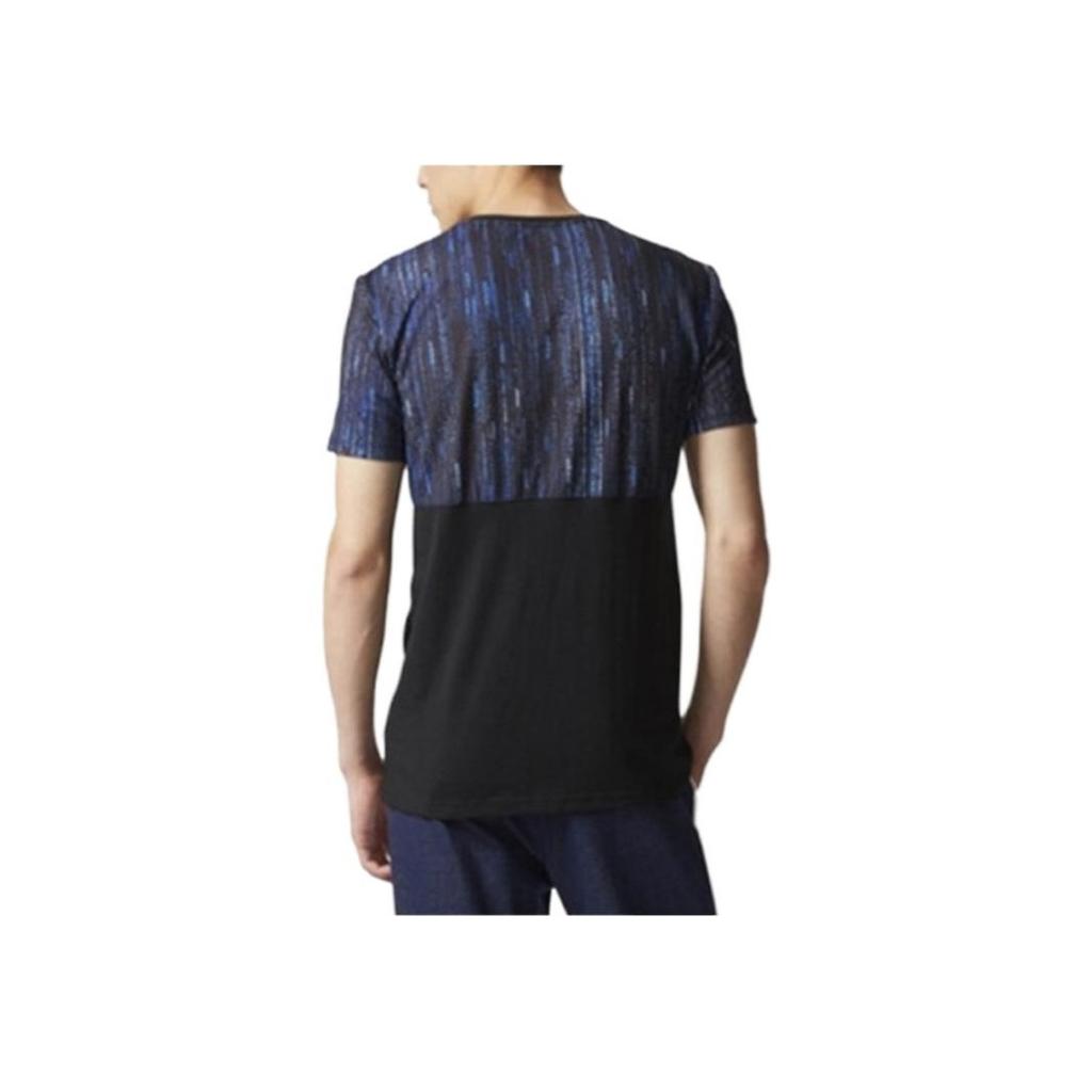 adidas Neo Breathable Lightweight Comfortable Sports Casual Short Sleeve T-Shirt Men Tops Navy-Blue BR3721