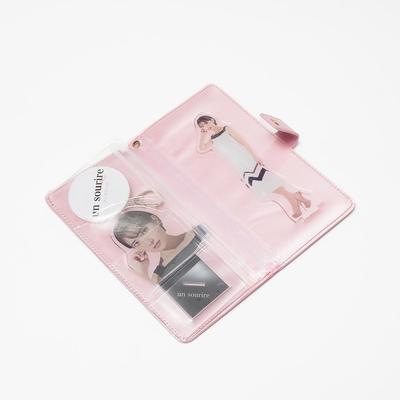 itSnap Notebook Type Acsta Pouch Ackey Stand Display Storage Case Active Portability Stylish Base [un Sourire] (Pink)