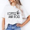 Weekends Coffee and Dogs Trend Print T Shirt Short Sleeve Summer Clothes Women Clothing Fashion Graphic T-shirt Mom Tee Tops