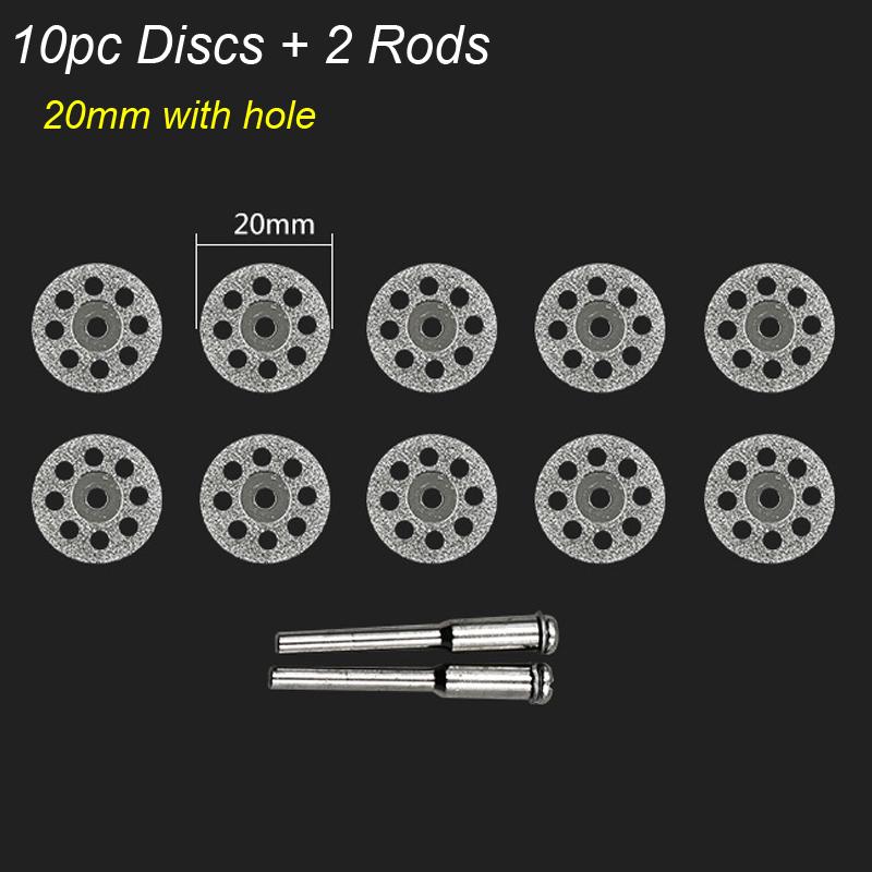 Diamond Cutting Disc Wheels Circular Saw Blade CutOff Rotary Tool Disk Mini Drill Mandrel Wood Stone Plastic Glass Sharp Cutter
