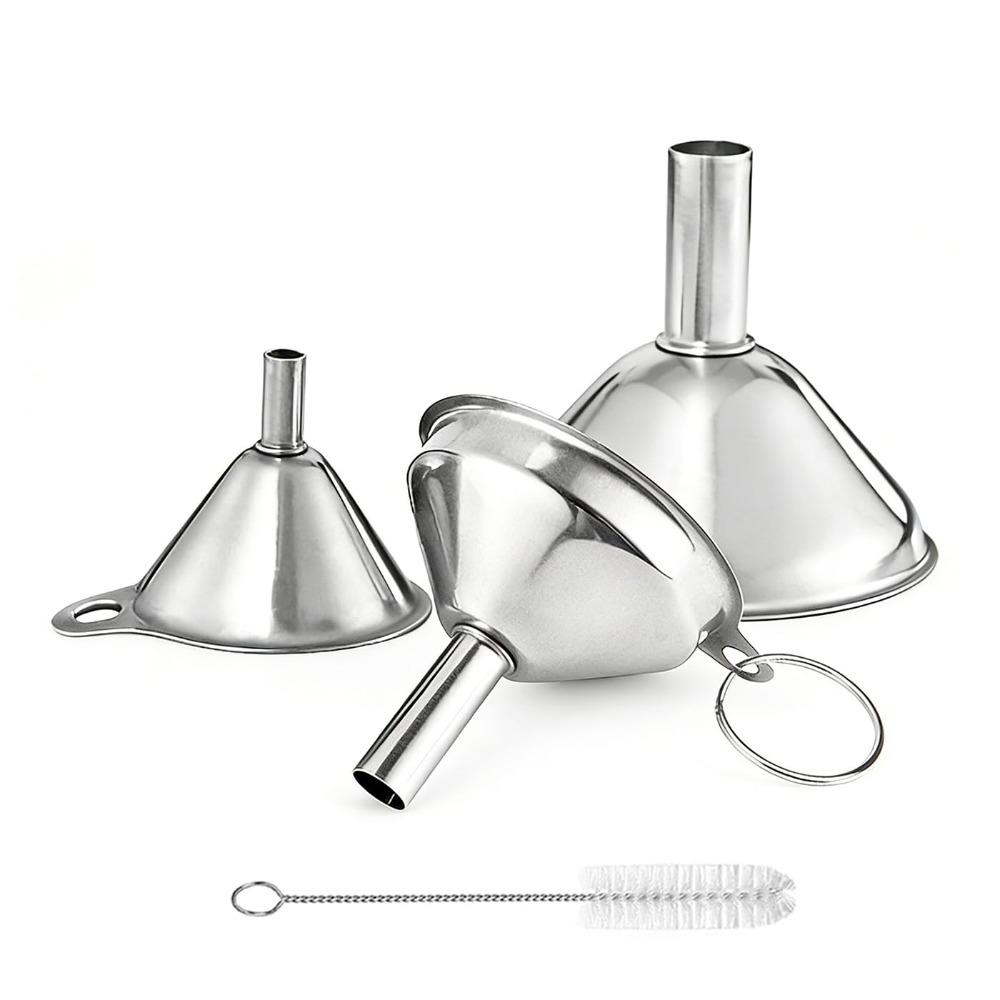 4PCS Versatile Funnel Set Easy Pour Small Funnel Food Grade Kitchen Funnels Kitchen Cooking