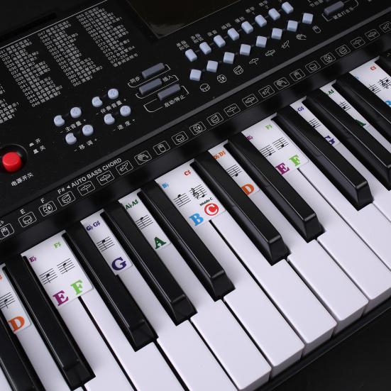 61/88 Tasten Klavieraufkleber Reißfest Waschbar Klebstofffrei Hohe Klebkraft Klarer Druck Klavier