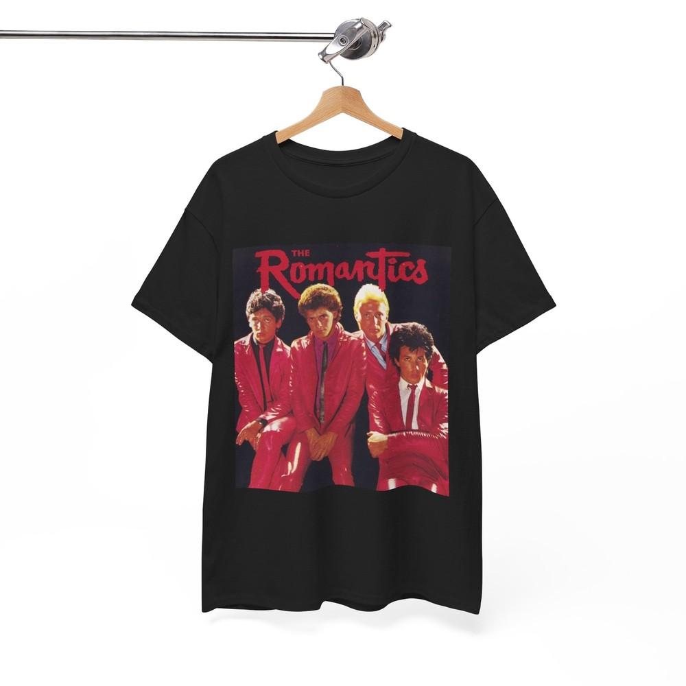 Футболка The Romantics Винтажный Постер Группы Ретро Унисекс Хлопковая Футболка Тяжелого Хлопка Унисекс Футболка XXXXL