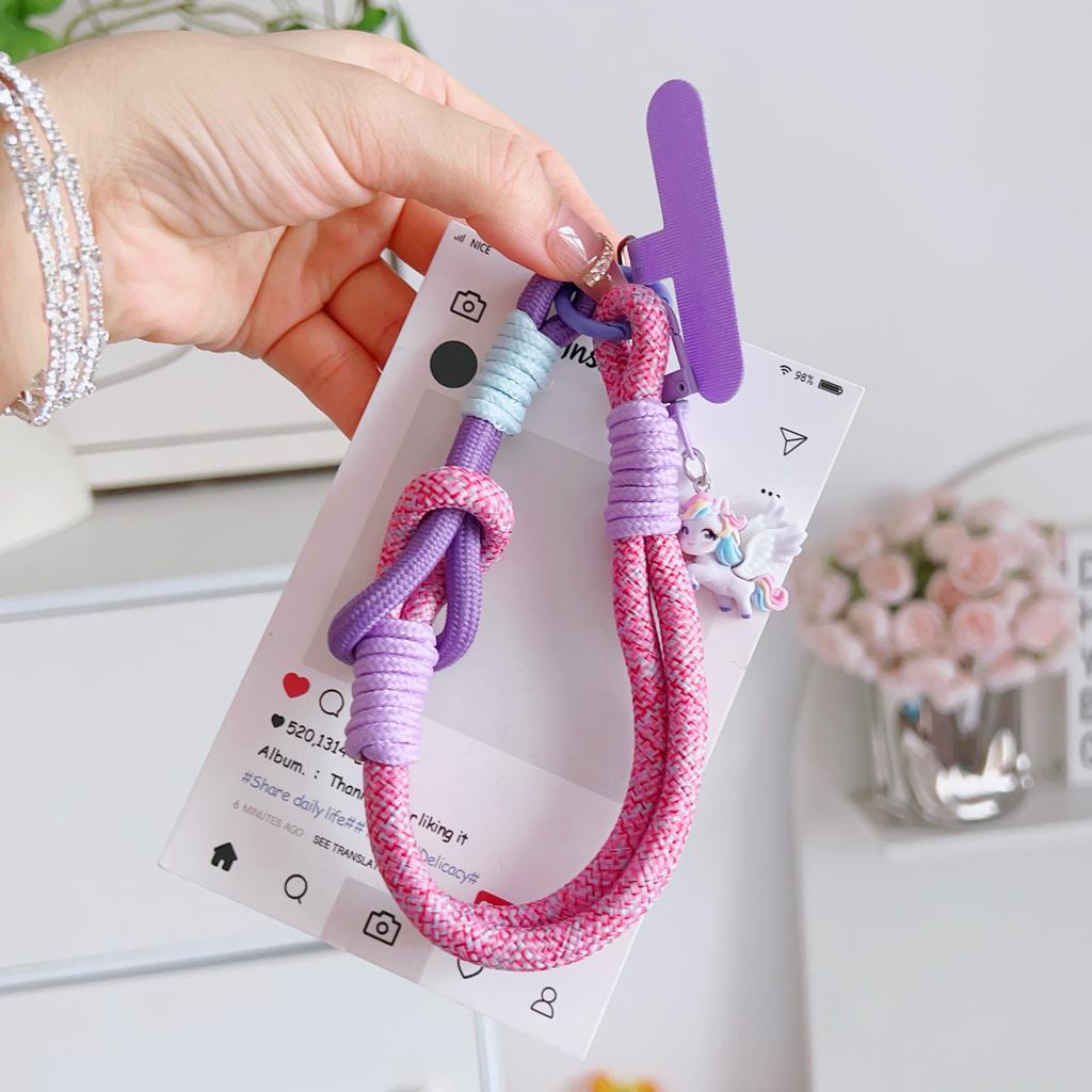 Fancy Cartoon Phone Lanyard, Wrist Short Rope, Fashionable And Versatile Chain, Phone Case, Anti-Loss Lanyard, Phone Charm