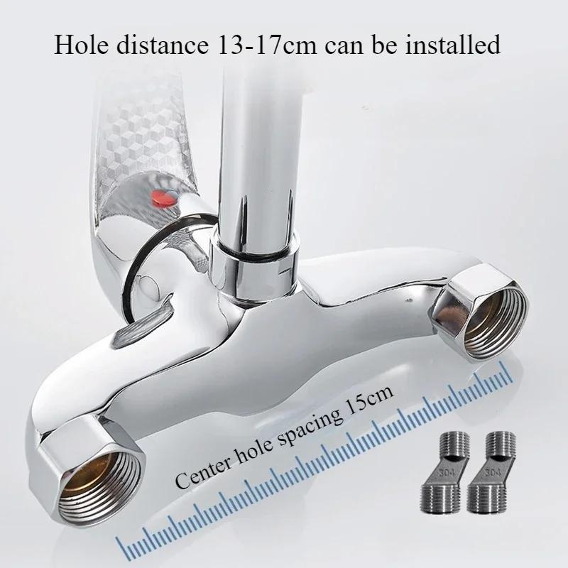 Kitchen Faucet Into The Wall Hot and Cold Washbasin Sink Washbasin Balcony Washbasin All Copper Mixed Water Valve Faucet