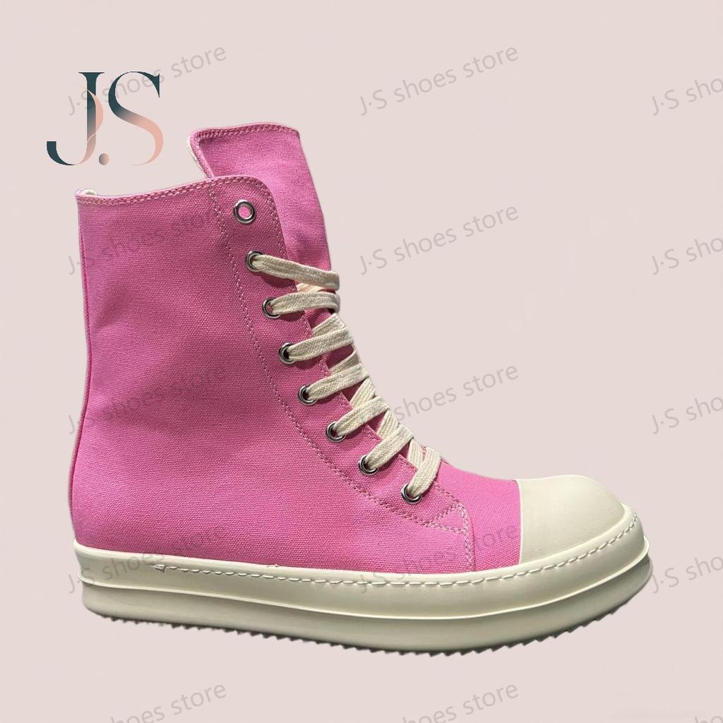 Ro Geobasket Pink Canvas High Top Shoes Luxury Design Sneaker Men Shoe Genious Zipper Women Ankle Boot Casual Sneakers Boots