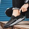 Fashion Cloth Surface Mesh Breathable Sleeves Casual Men's Flat Shoes 2025 Summer Thick Soled Slip on Comfortable Lightweight Sneakers