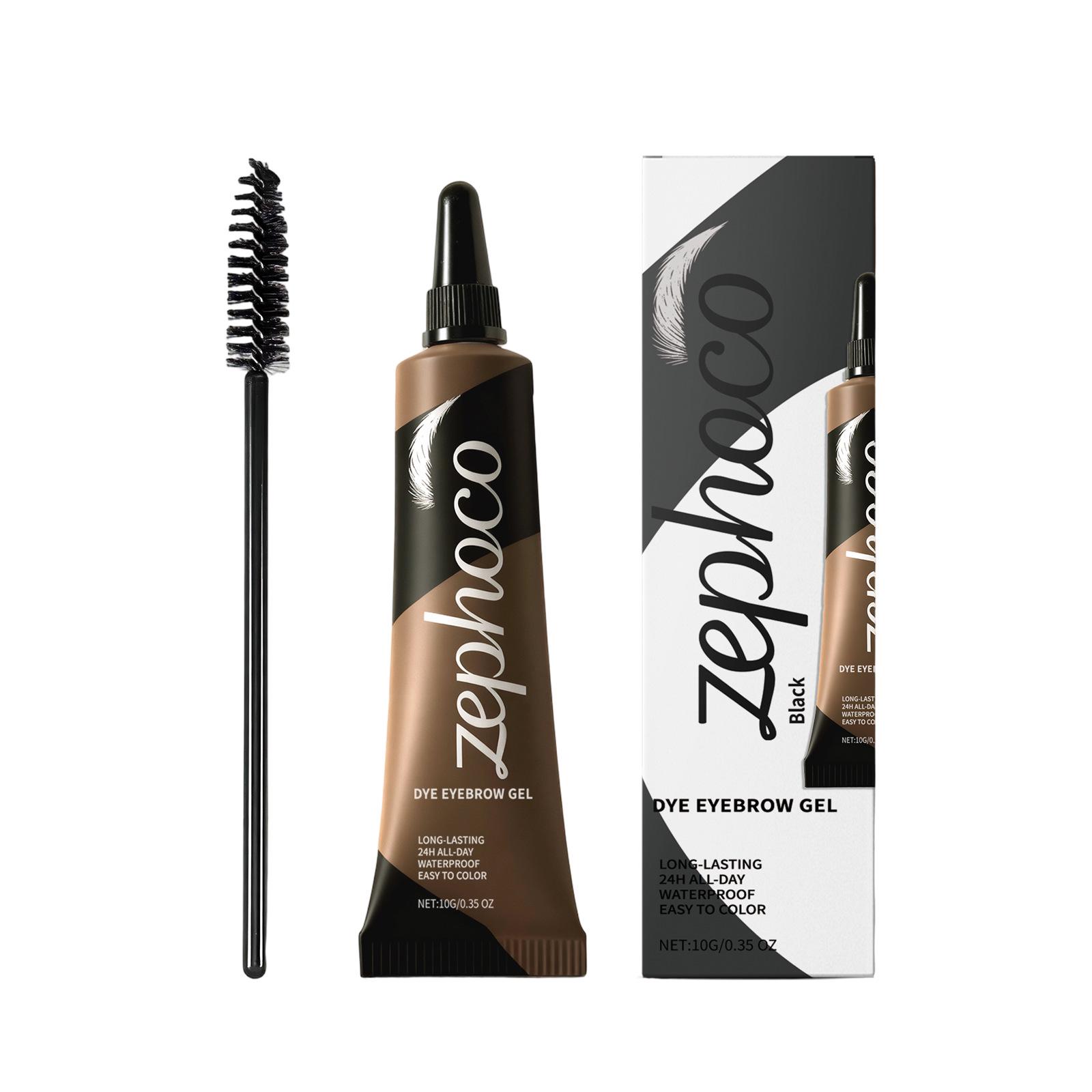

Zephoco Anti-Smudge Tinted Eyebrow Gel Black - Smooth, Easy-to-Apply Cream for Full, Defined, Natural Eyebrows