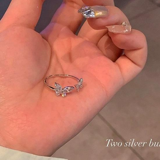 

New Fairy Butterfly Adjustable Open Ring - Light Luxury Style for Women