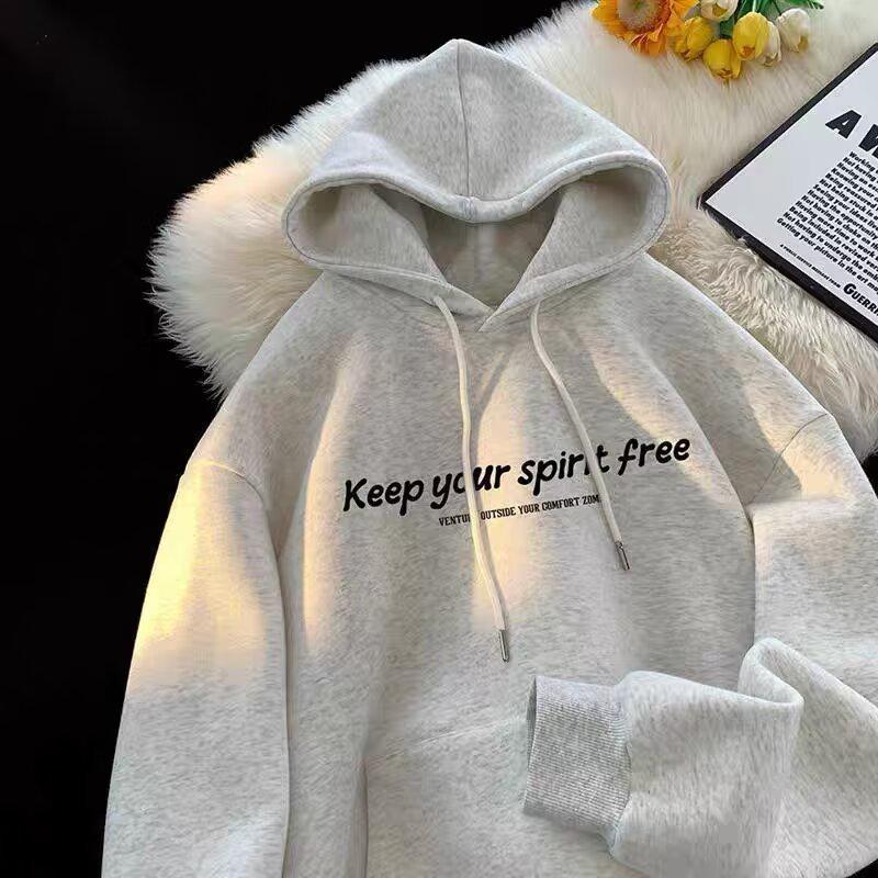 Men's Heavyweight Fleece-Lined Hooded Sweatshirt - Autumn/Winter 2023, Teen Loose Fit, Plus Size Jacket