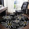1pc Floral Pattern Office Round Area Rug, Indoor Mat Suitable ForOffice, Under Office Chairs Bedroom Living Room Home Decor, Room Decot154