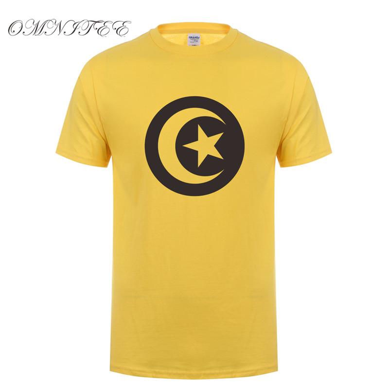 Omnitee New Fashion Tunisia Flag T Shirts Unisex Summer Style Short Sleeve Cotton Oneck Fashion Tunisian Tshirts Tops Oz011