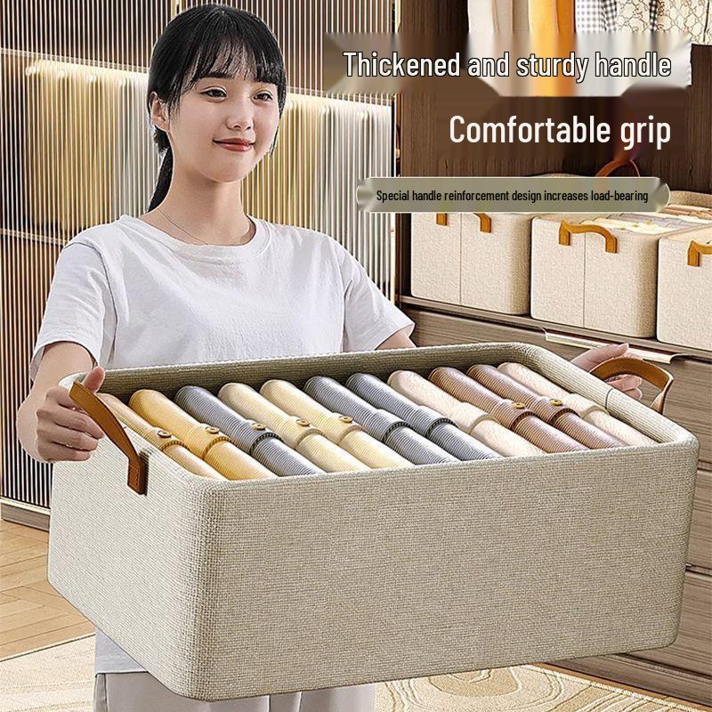 Foldable Fabric Storage Box for Clothes and Pants - Large Capacity Wardrobe Organizer