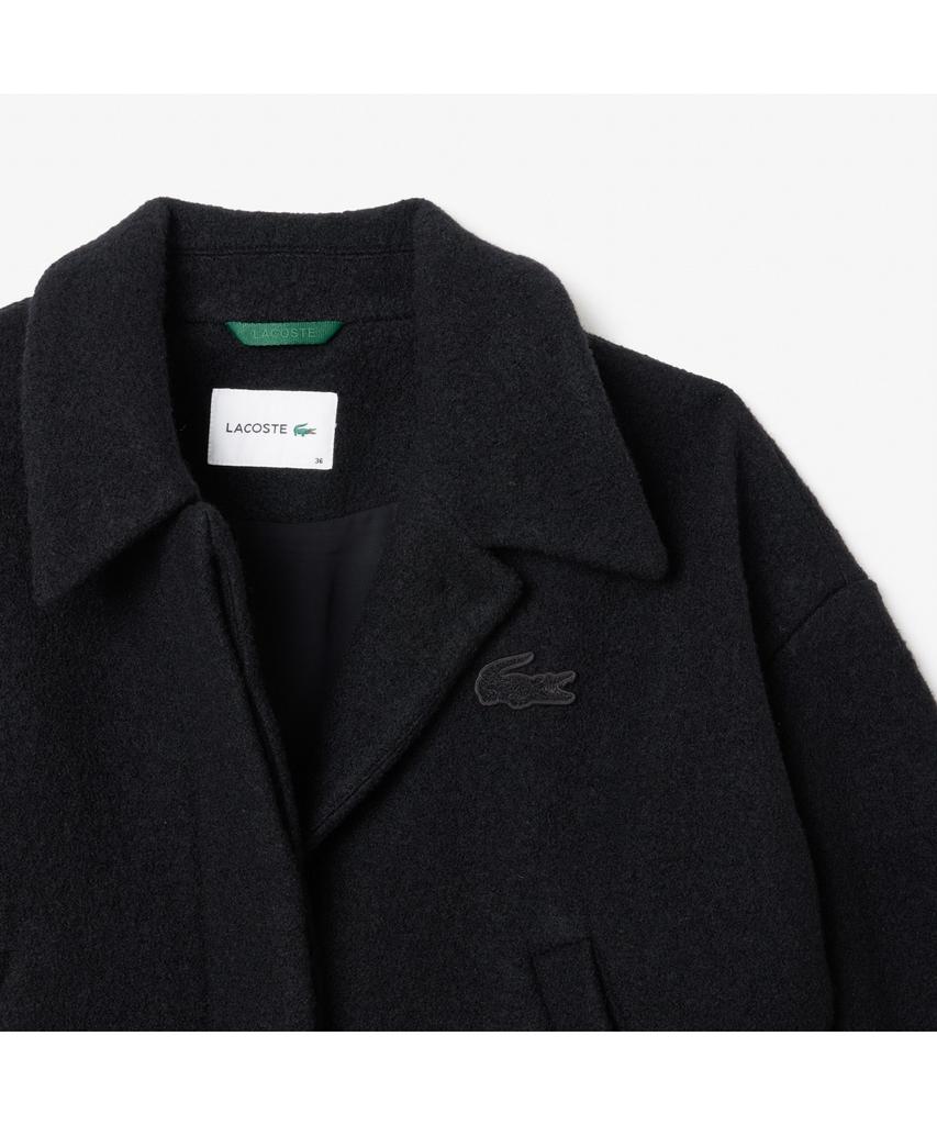 Lacoste Women'S Wool Collared Crop Jacket Bf8021-54N 031
