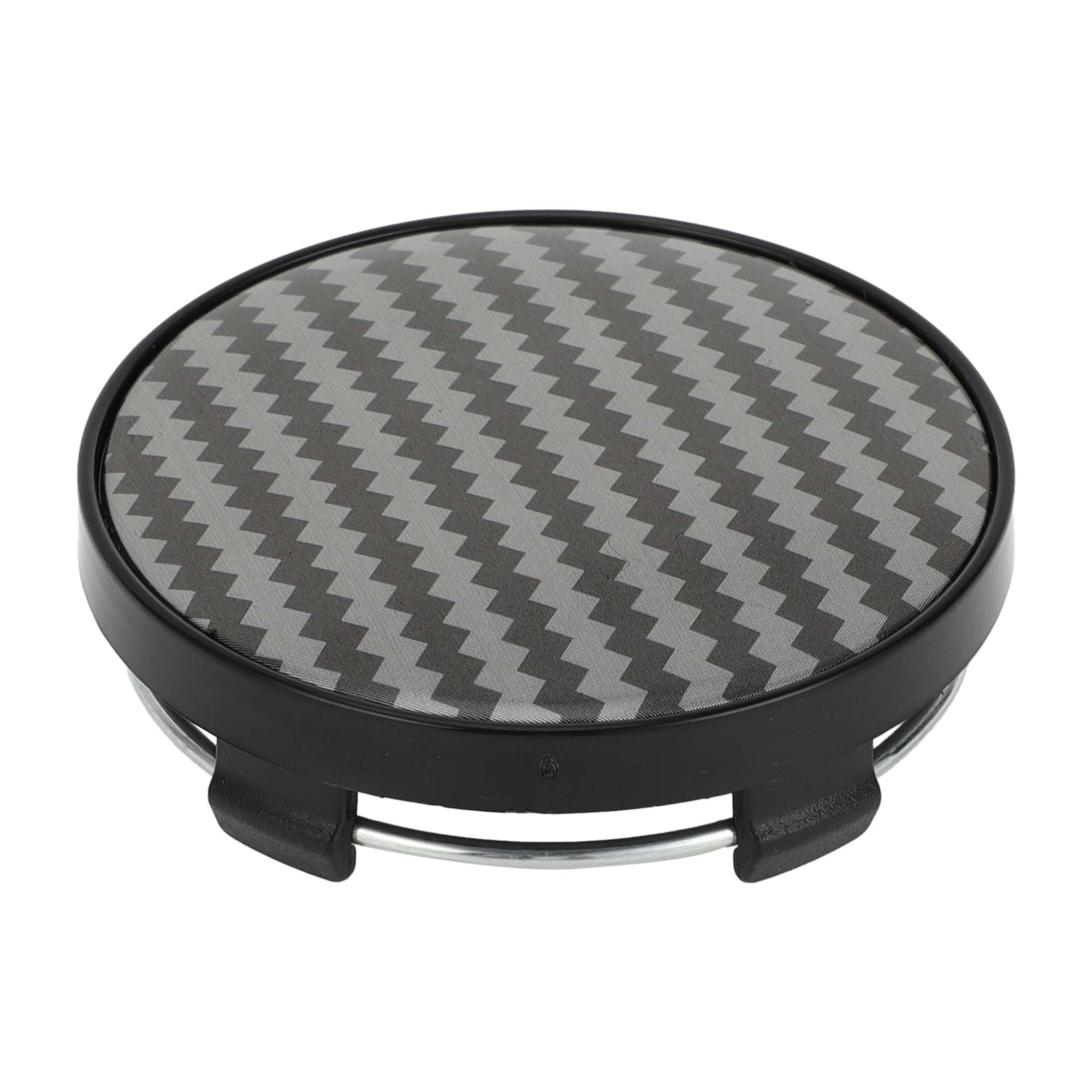 

ACROPIX 60mm 2.36 Carbon Fiber Pattern Black Universal Car Wheel Hub Center Cap Wheel