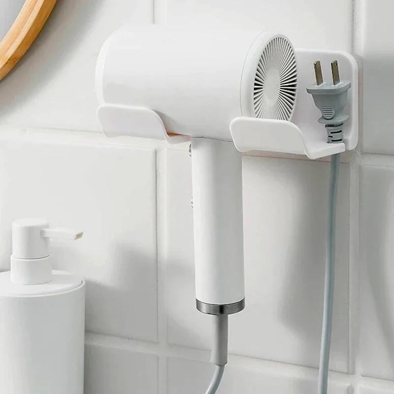 Wall Hair Dryer Holder Rack, Multifunction Bathroom Shelf Organizer for Hairdryer, Straightener & Beauty Tools Storage
