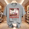 T-Shirt Lustige Katze Grafik-T-Shirt Niedliche Katzenliebhaber Baumwoll-T-Shirt Lässige Lustige T-Shirts Unisex Übergroßes T-Shirt Tee
