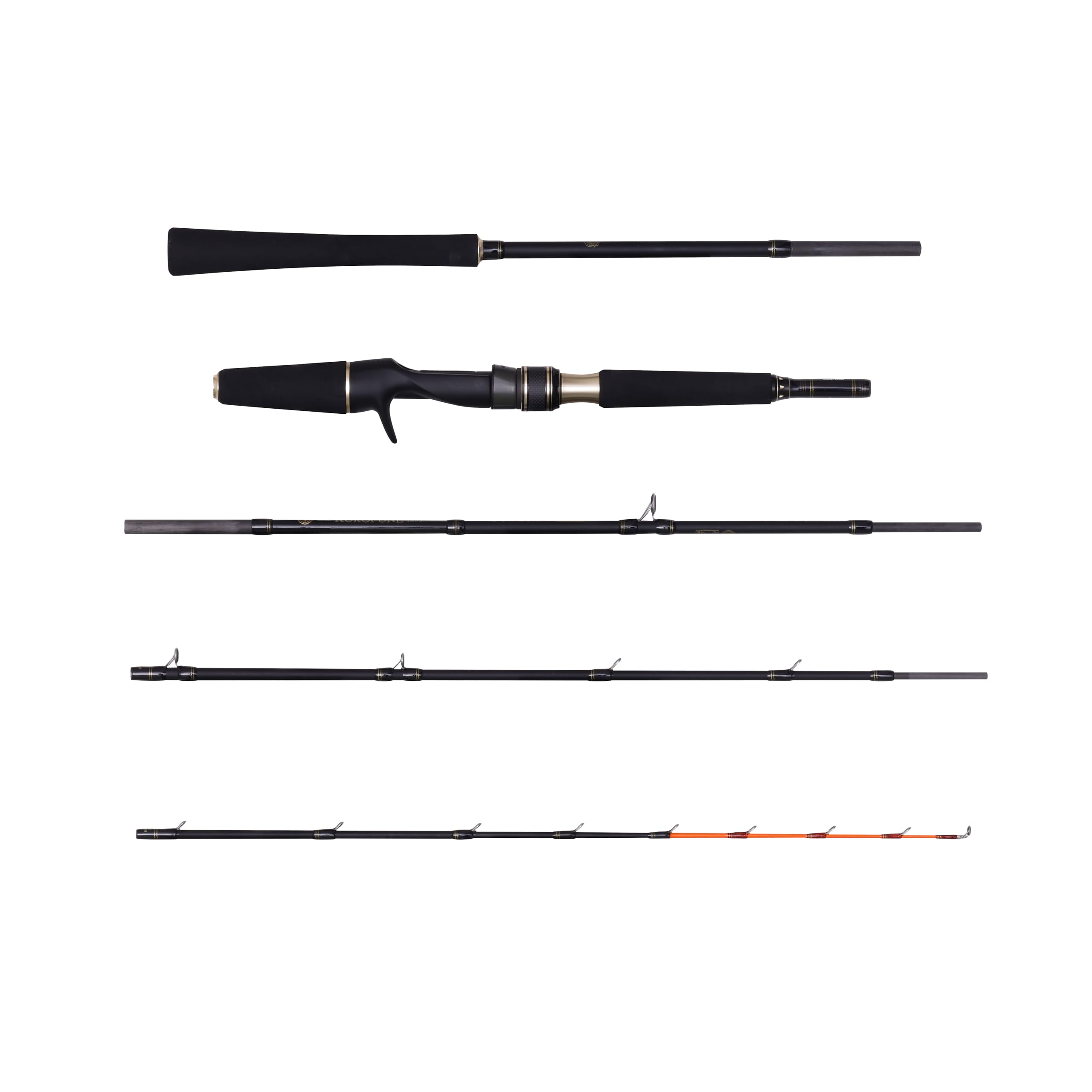 

AbuGarcia Kurofune KTTC-82/185MH - Tachiuo Tenya 8:2 Tip Action Mobile 5-Pack Rod for Trains and Travel
