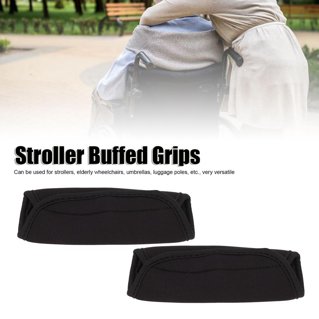 2Pcs Replacement Stroller Handle Cover Buffed Tubing Grips Wheelchair Stroller Armrest Protector