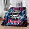 Bayern Munich Crest Personalized Text Blanket Cozy Personalized Blanket Soft & Cozy for Picnics Living Room Seaside Livingroom