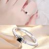 925 Sterling Silver Zircon Adjustable Engagement Rings For Women Wedding Elegant Jewelry Ladies Accessories Gifts
