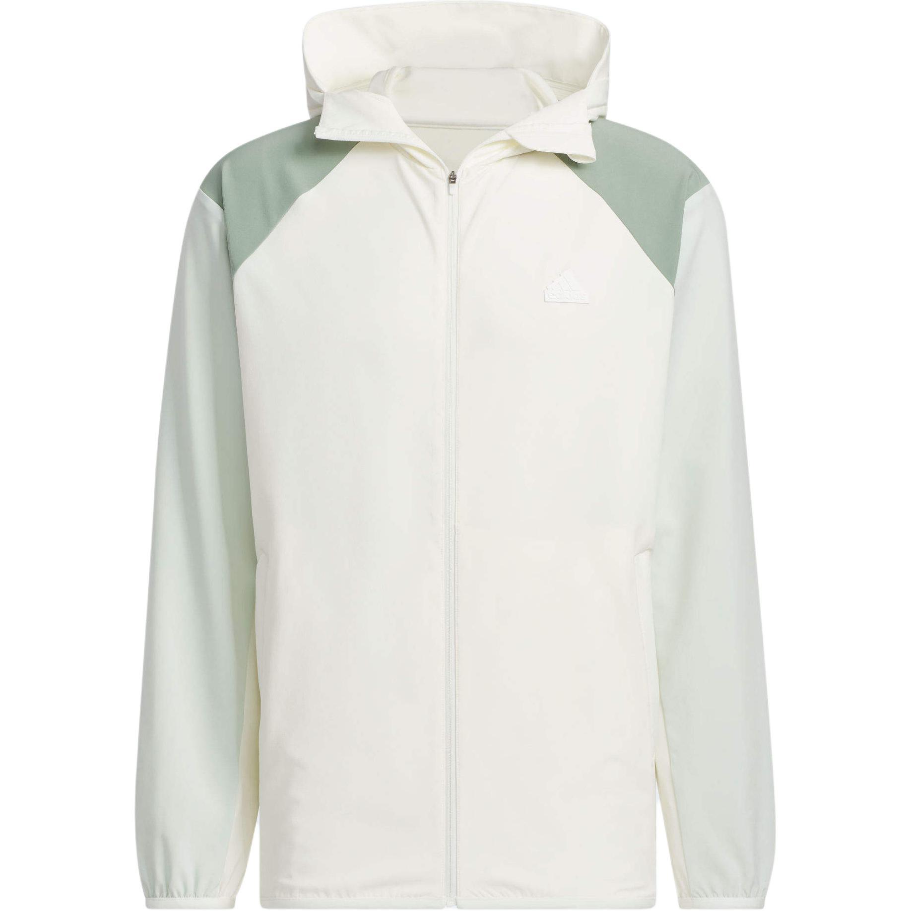 adidas Woven UPF Colorblocked Jacket Asia Sizing  White Teal  Men s JJ1304 M