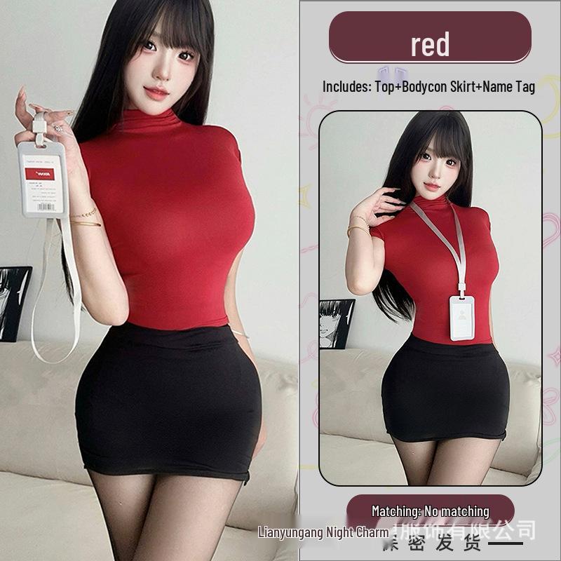 Elegant Mature Sister OL Secretary Dress: Professional Bodycon Skirt Suit
