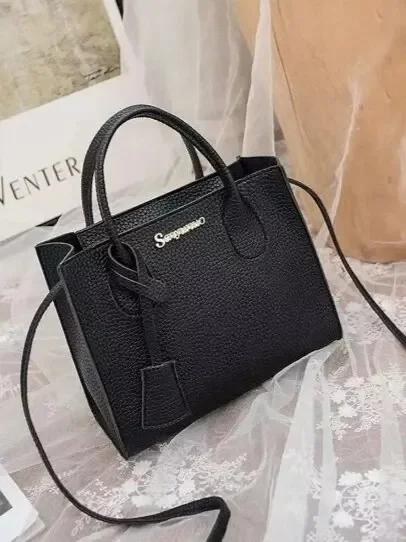Women's tote shoulder bag solid Color Lychee Grain Ladies Handbags Single-shoulder Crossbody Handheld