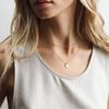 Stainless Steel Double Layer Round Disc Pendant Necklace - European & American Style