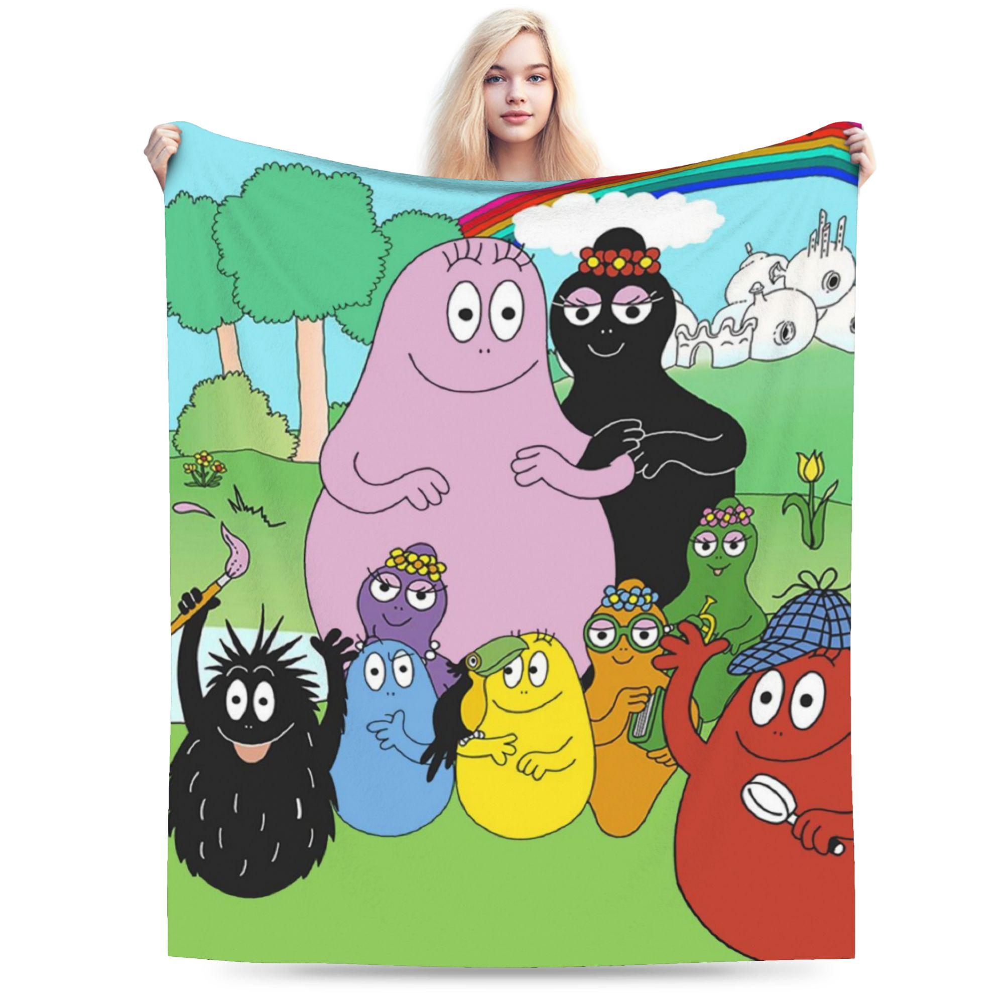 

Kawaii Barbapapa Cartoon Blanket Multiple Sizes Cozy and Lightweight Throw Blankets for Sofa Couch and Bed 30x40in