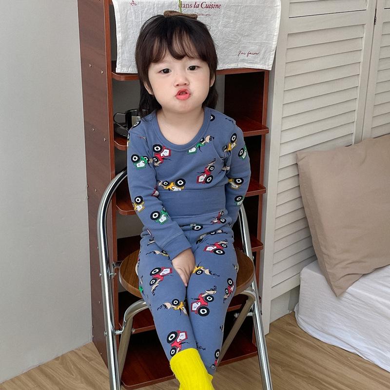 25 Style Baby High-Waisted Cotton Underwear Set for Boys & Girls - Belly Protection, Seamless, Warm Autumn/Winter Homewear